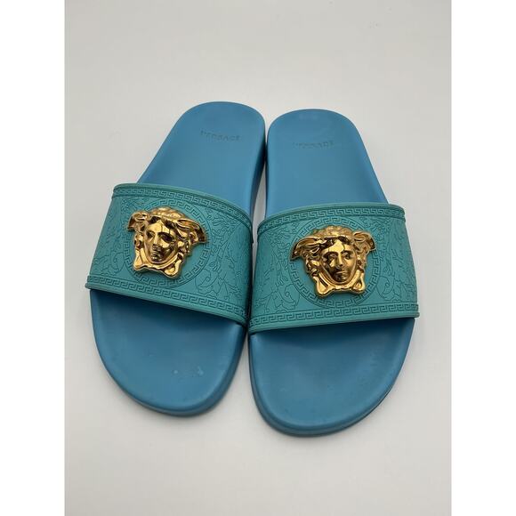 Versace Medusa Insignia Rubber Slides - Size 9 - Picture 3 of 6
